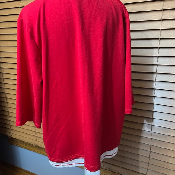 Kim Rogers short sleeve top red Sz XL - Picture 5 of 5